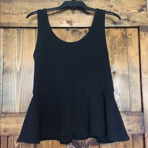 Black peplum top